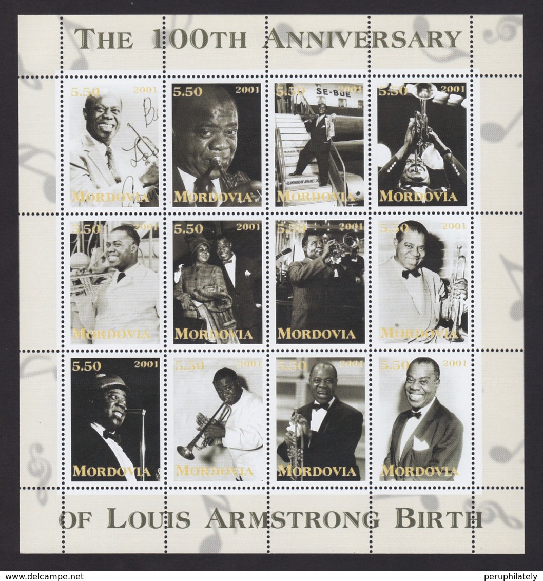 MOLDOVA 2001 , LOUIS ARMSTRONG , MINIBLOCK - Unused Stamps