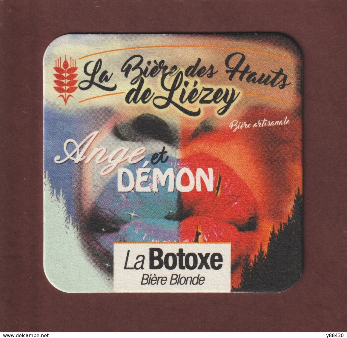 Sous  Bock De Bière - ANGE Et DEMON . LA BOTOXE - La Bière Artisanale Des Hauts De LIEZEY . Vosges - La Ferme De Liézey - Sous-bocks