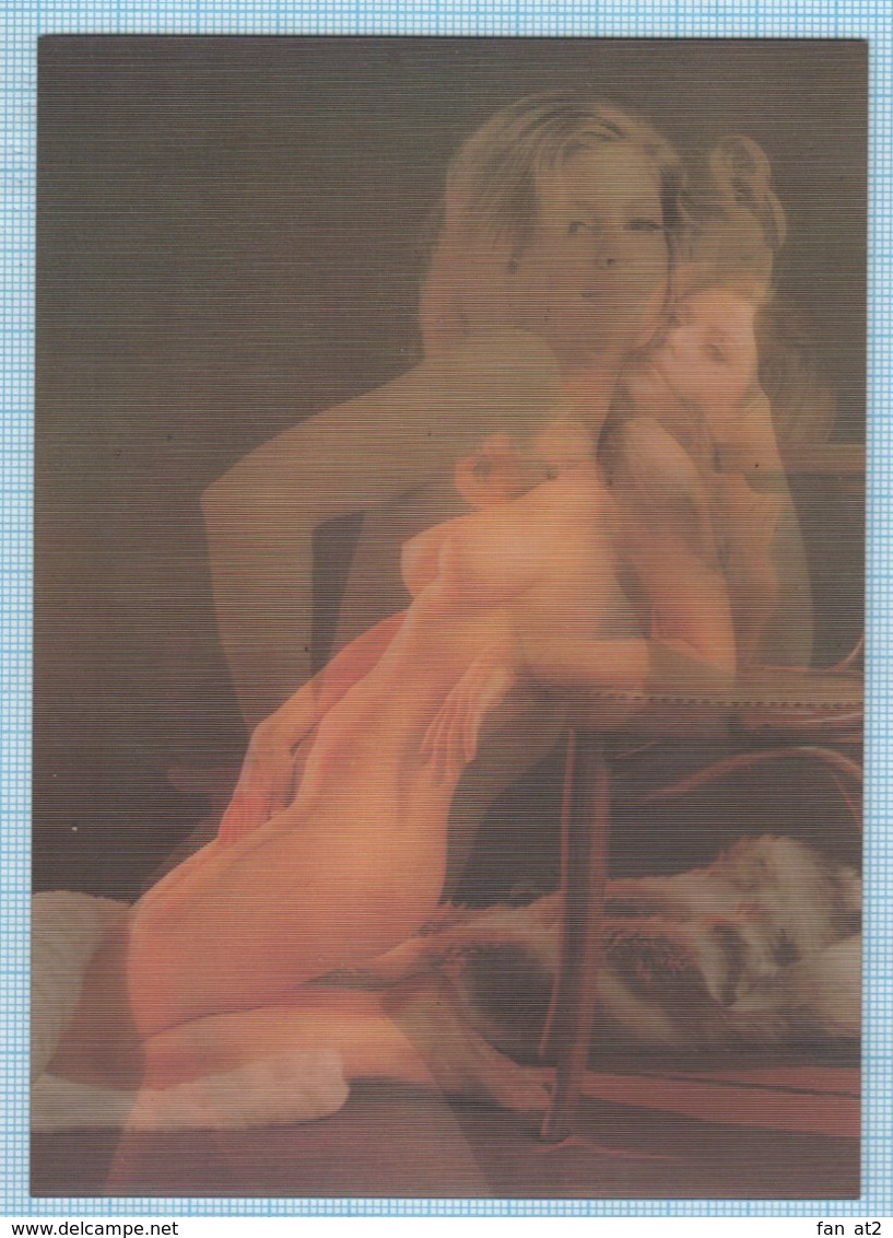 Japan / Post Card / Nude. Erotic. Girl. Stereo Photo 3D 1970s - Estereoscópicas