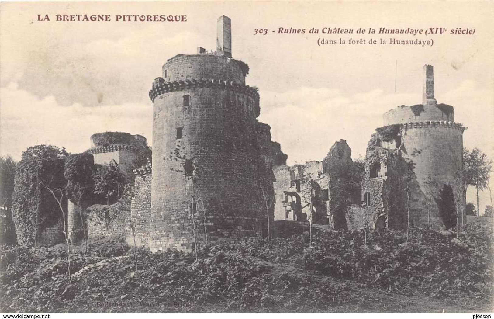 COTES D'ARMOR  22  RUINES DU CHATEAU DE LA HUNAUDAYE - Autres & Non Classés