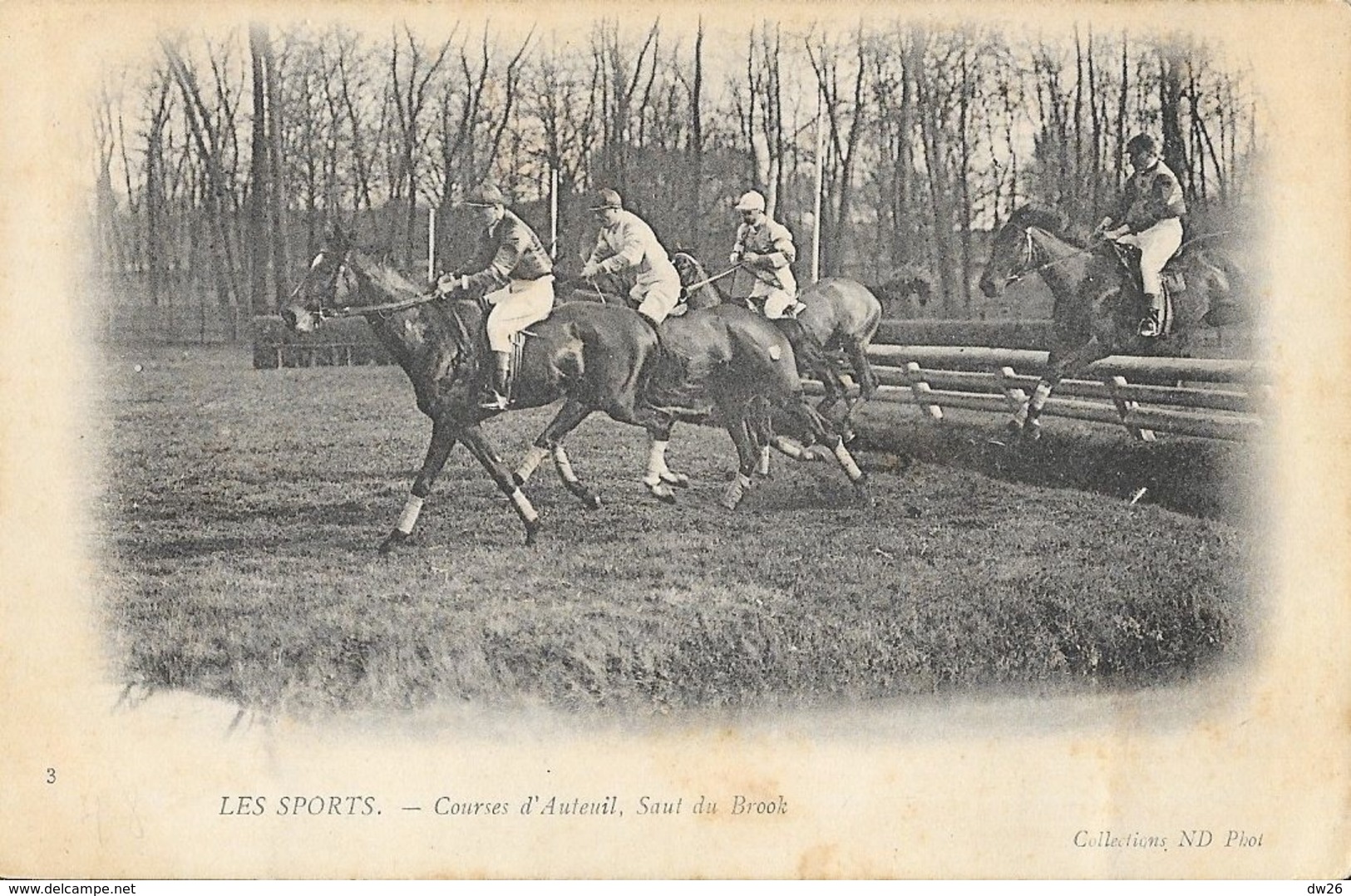 Les Sports: Hippisme - Courses D'obstacles D'Auteuil, Saut Du Brook - Collections ND Phot. - Carte N° 3 - Horse Show