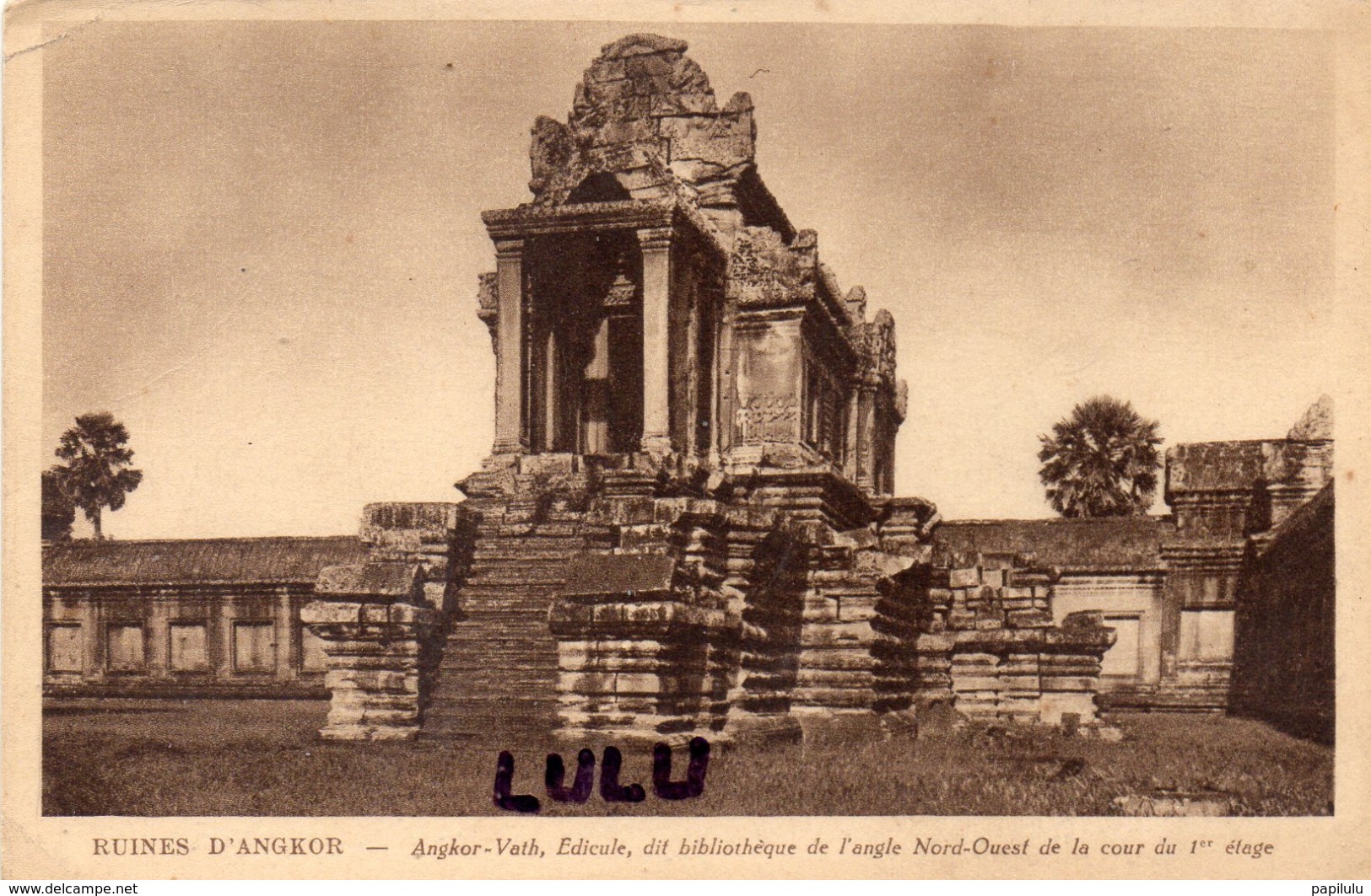 ASIE : Cambodge : Ruines D Angkor édicule Dit Bibliothèque De L Angle Nord Ouest De La Cour Du 1er étage - Cambodge