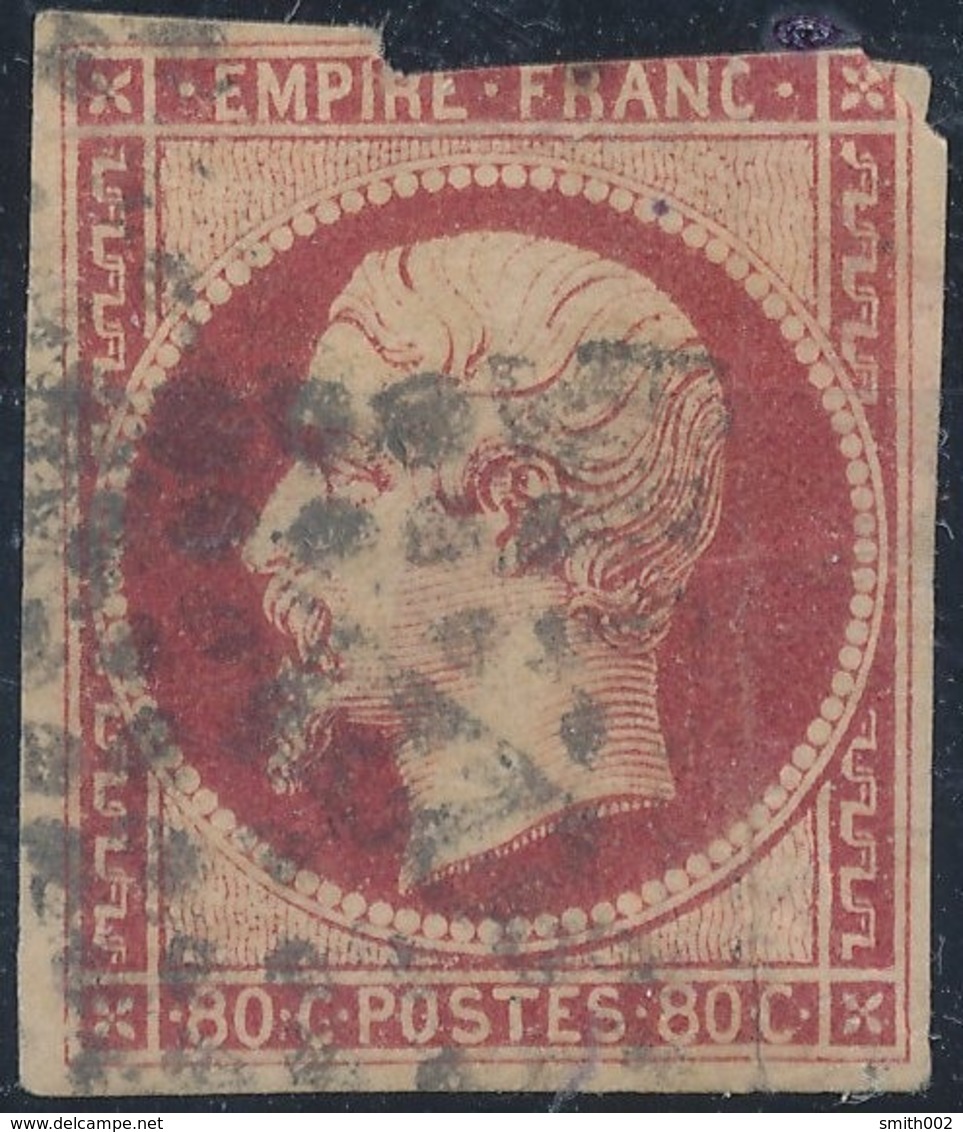 FRANCE - 1854, Mi 16, Oblitere - 1853-1860 Napoléon III