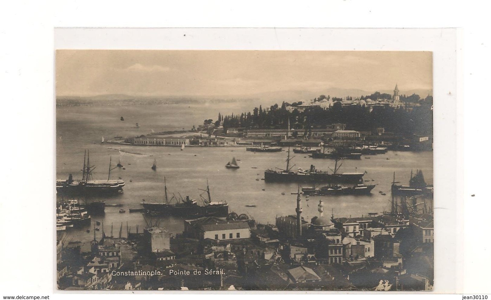 LEVANT CARTE POSTALE DE CONSTANTINOPLE POINTE DE SERAIL - Brieven En Documenten