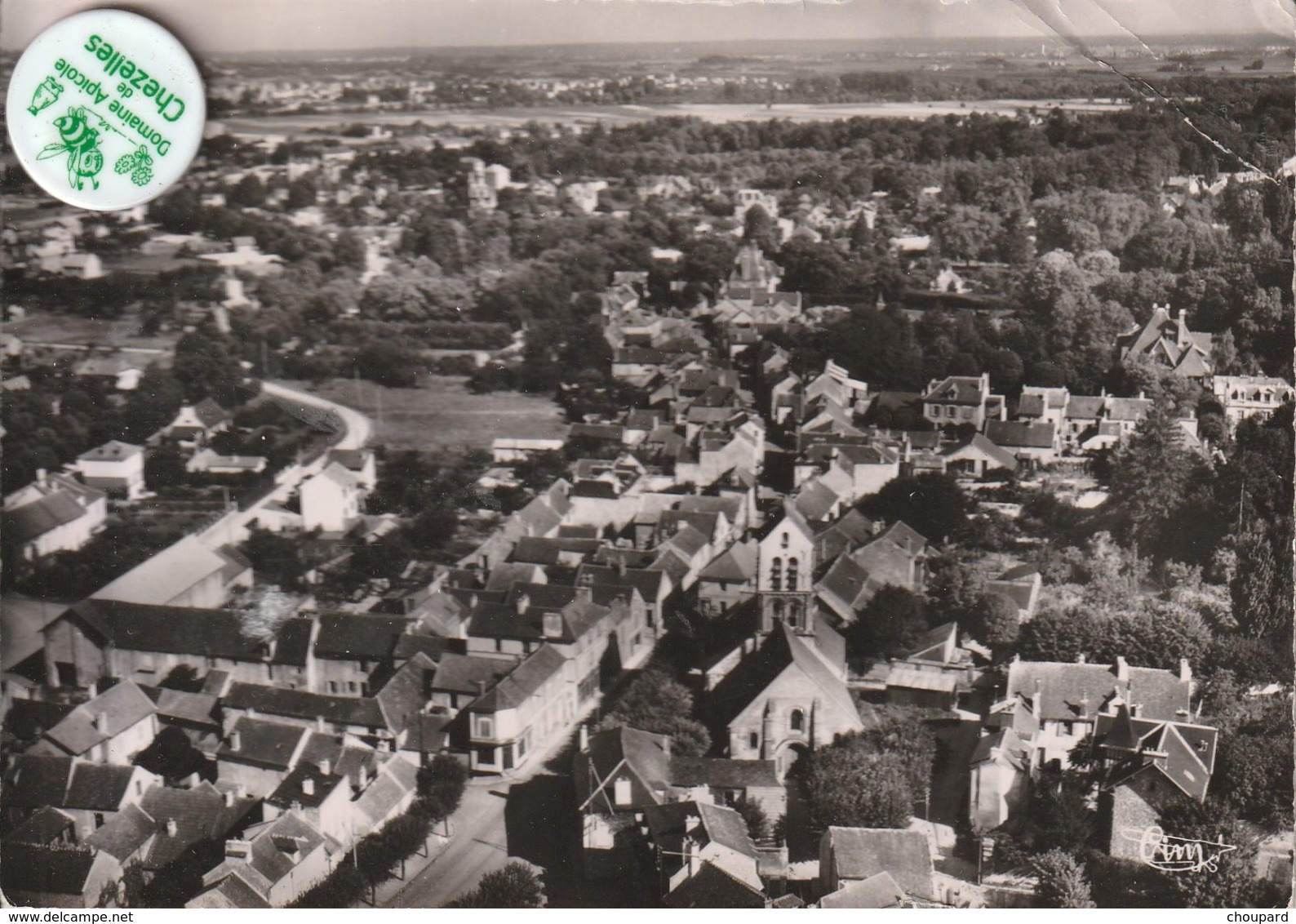 78 - Très Belle Carte Postale Semi Moderne Dentelée De  VERNEUIL SUR SEINE     Vue Aérienne - Verneuil Sur Seine