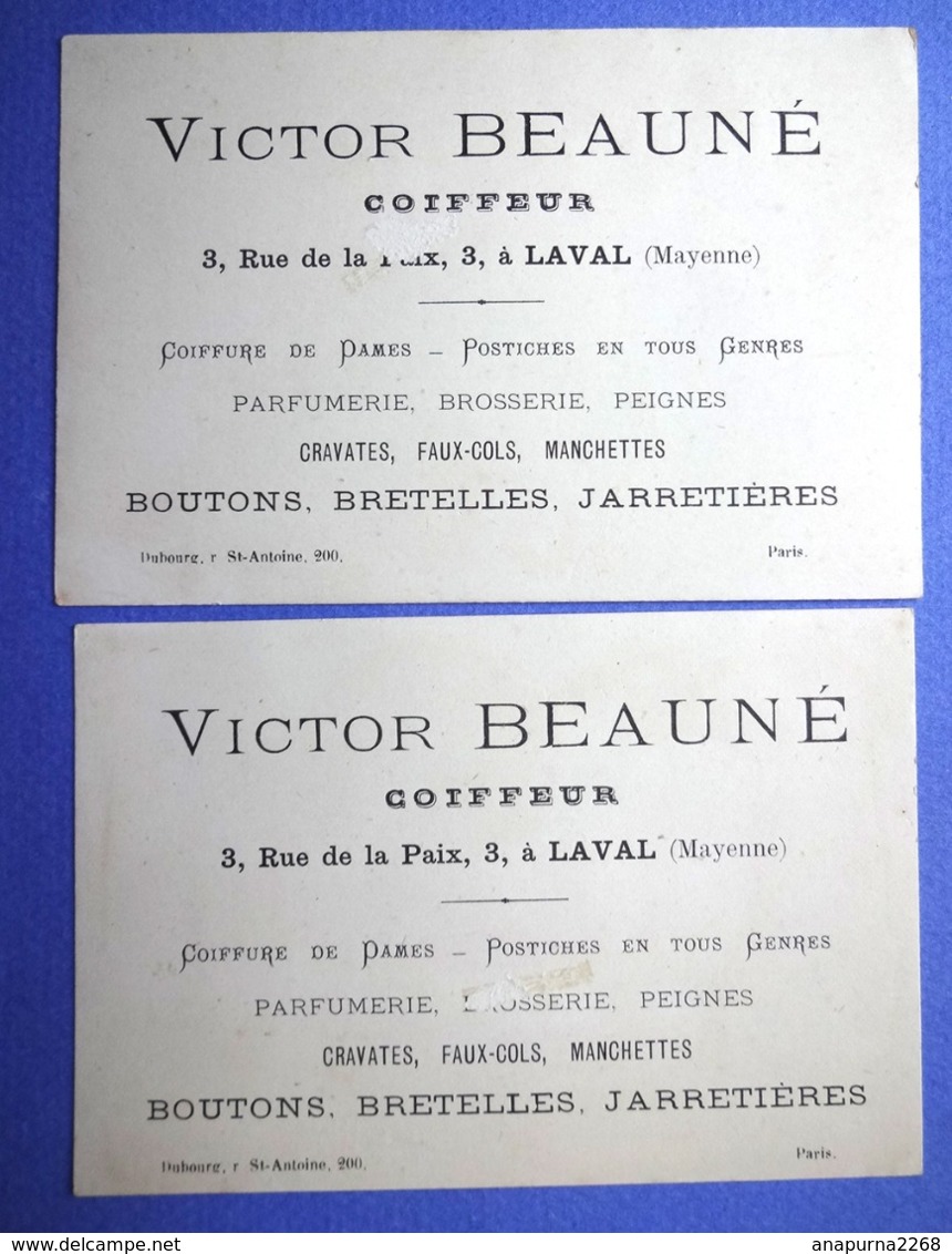 2 CHROMOS ALLÉGORIQUES...COIFFEUR BEAUNE/LAVAL...LES ARTS...LA DANSE ET LA  POÉSIE - Andere & Zonder Classificatie