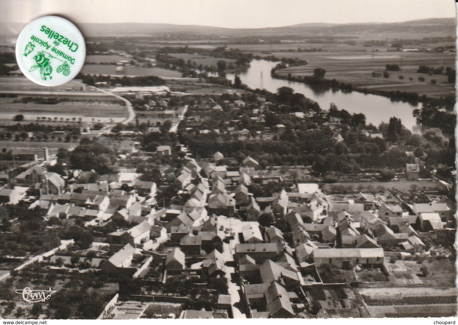 78 - Très Belle Carte Postale Semi Moderne Dentelée De  PORCHEVILLE     Vue Aérienne - Porcheville