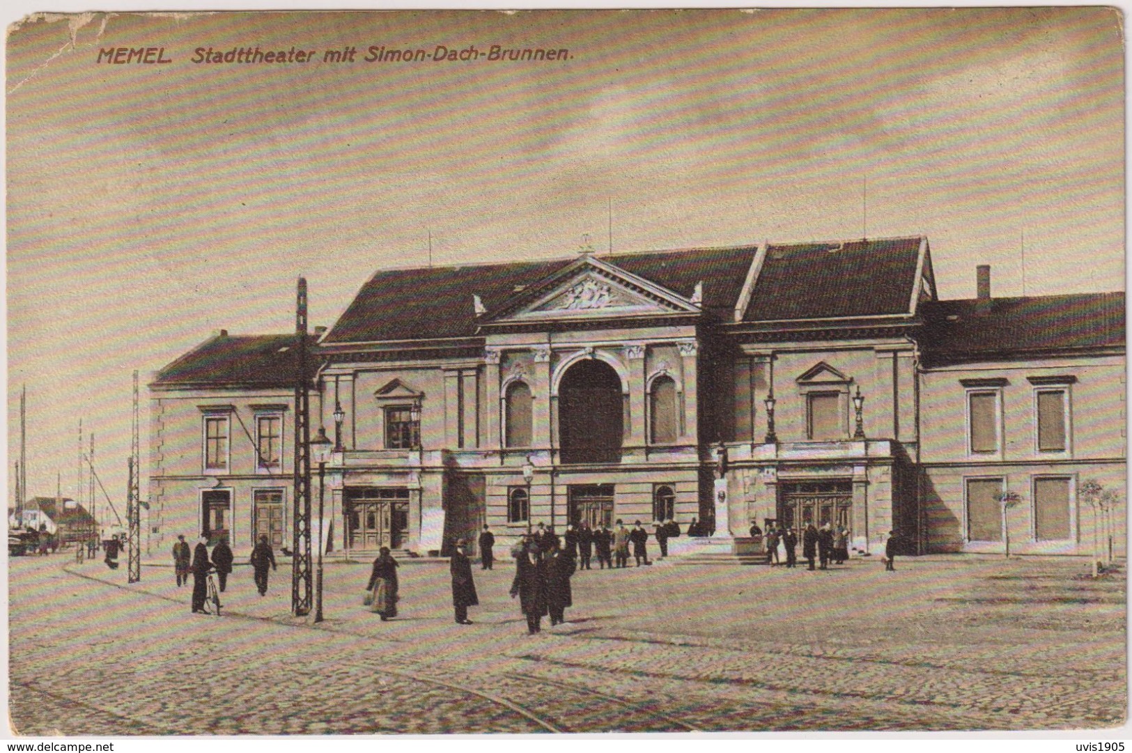 Memel.Klaipeda.City Theater With Monument. - Lituanie