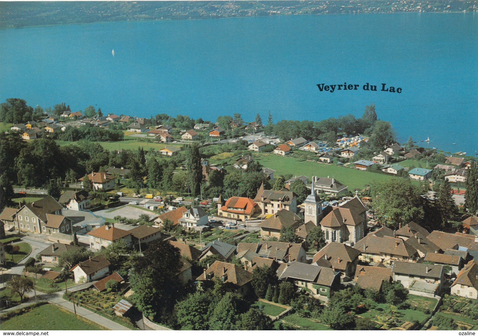 Carte Veyrier Du Lac ,la Villes Et Le Lac  D Annecy - Veyrier