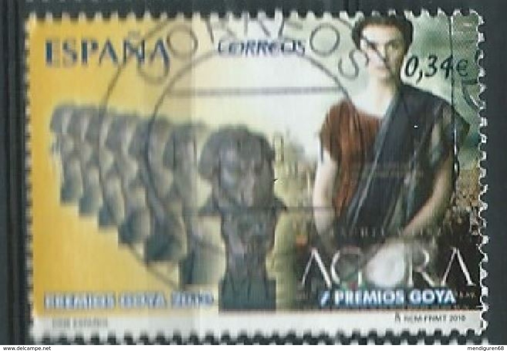 ESPAGNE SPANIEN SPAIN ESPAÑA 2010 CINEMA PREMIOS GOYA: AGORA USED ED 4554 YT 4201 MI 4495 SG 4554 SC 3705 - Used Stamps