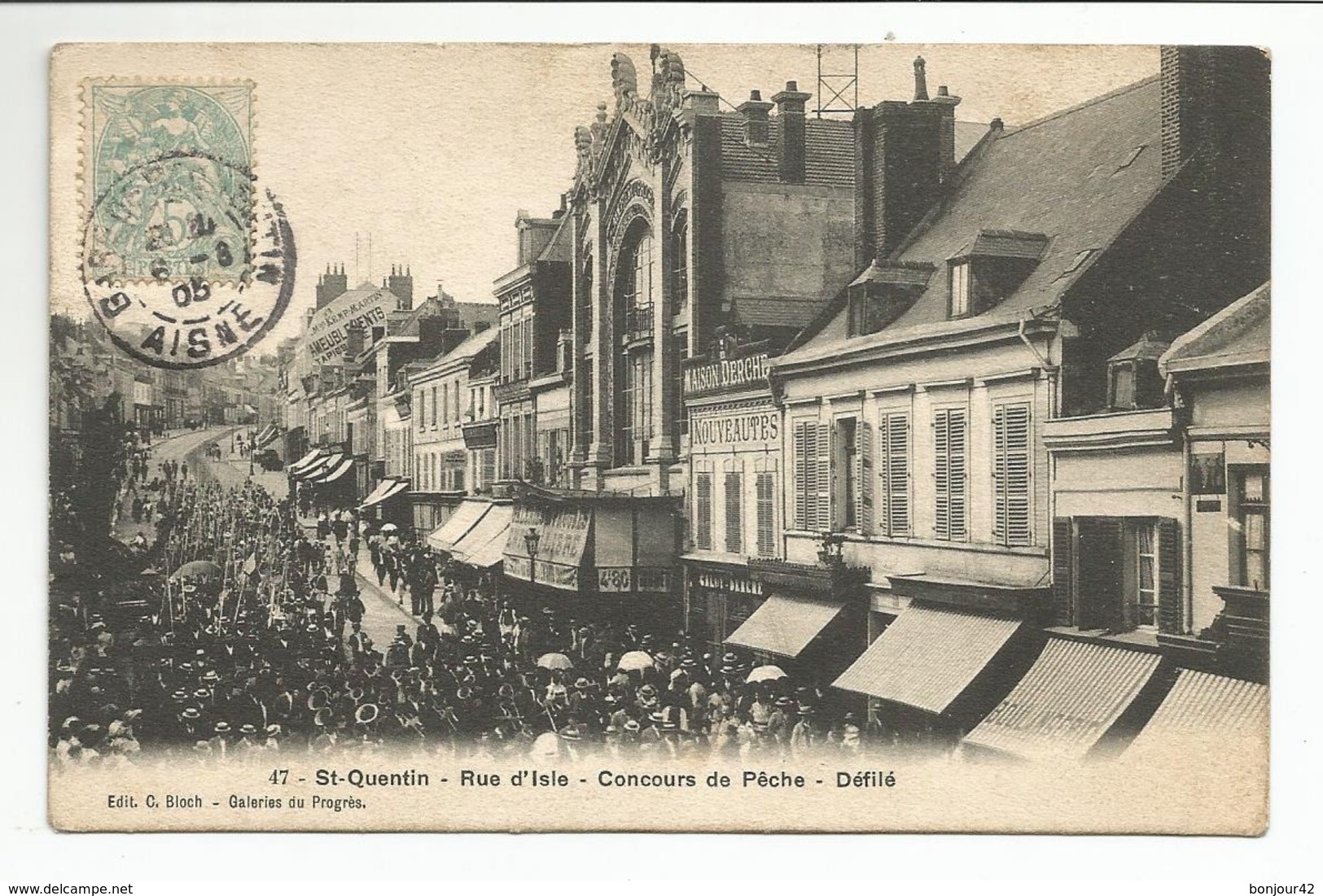 St-Quentin (02) Rue D'Isle - Concours De Pêche - Défilé - Saint Quentin