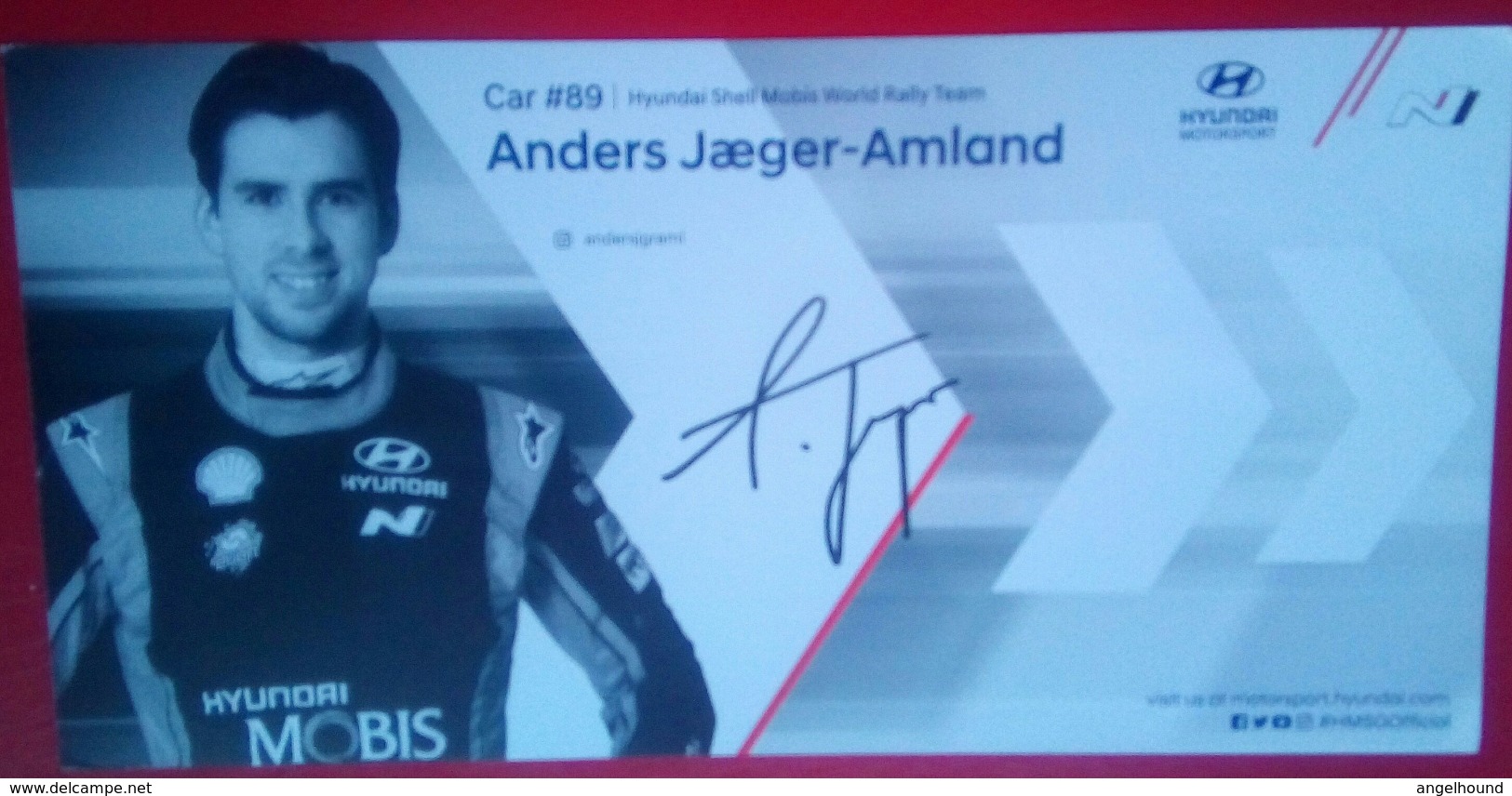 Hyundai Motorsport Andreas Mikkelson And Anders Jaeger Amland - Autogramme