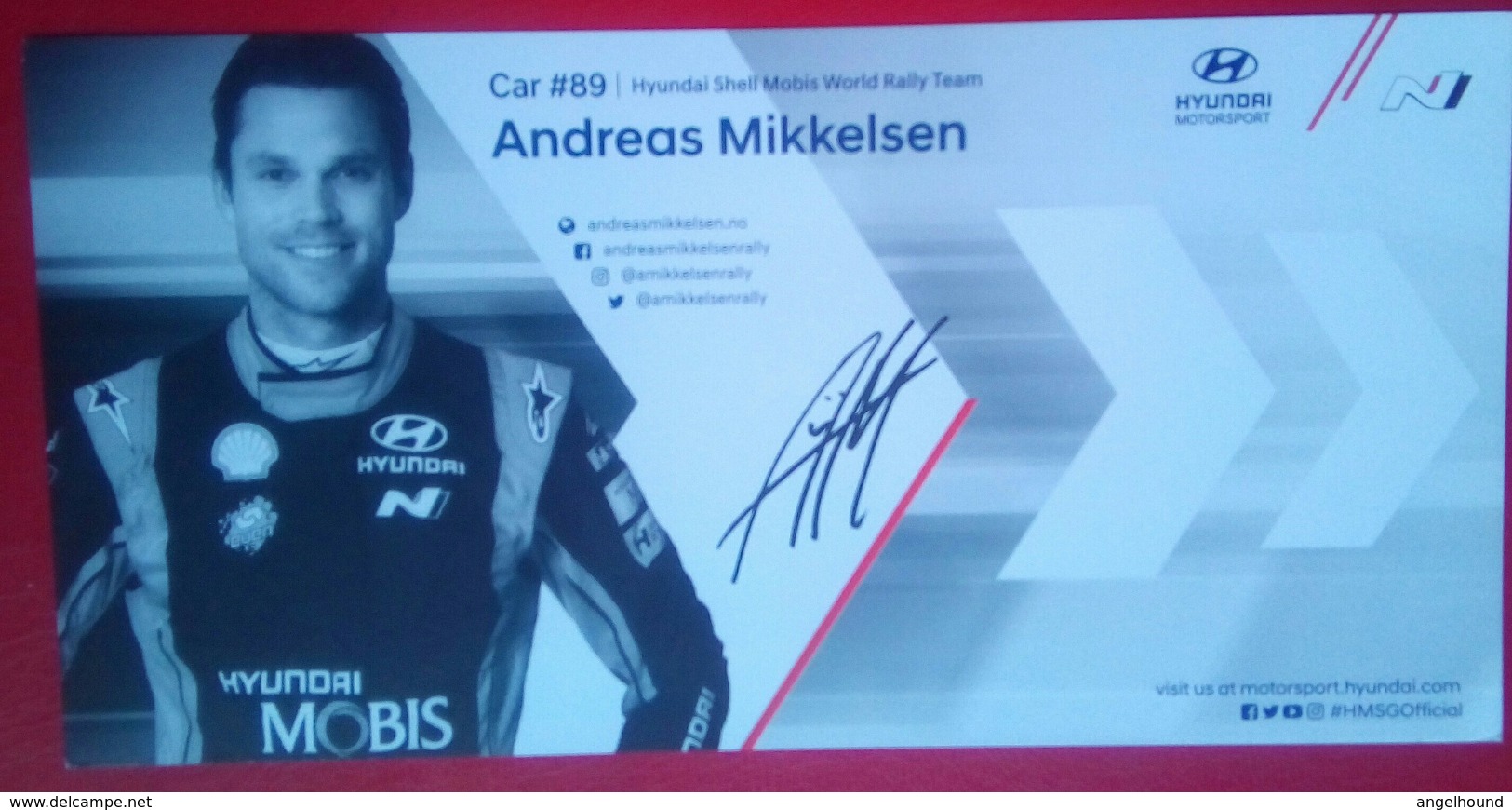 Hyundai Motorsport Andreas Mikkelson And Anders Jaeger Amland - Autogramme