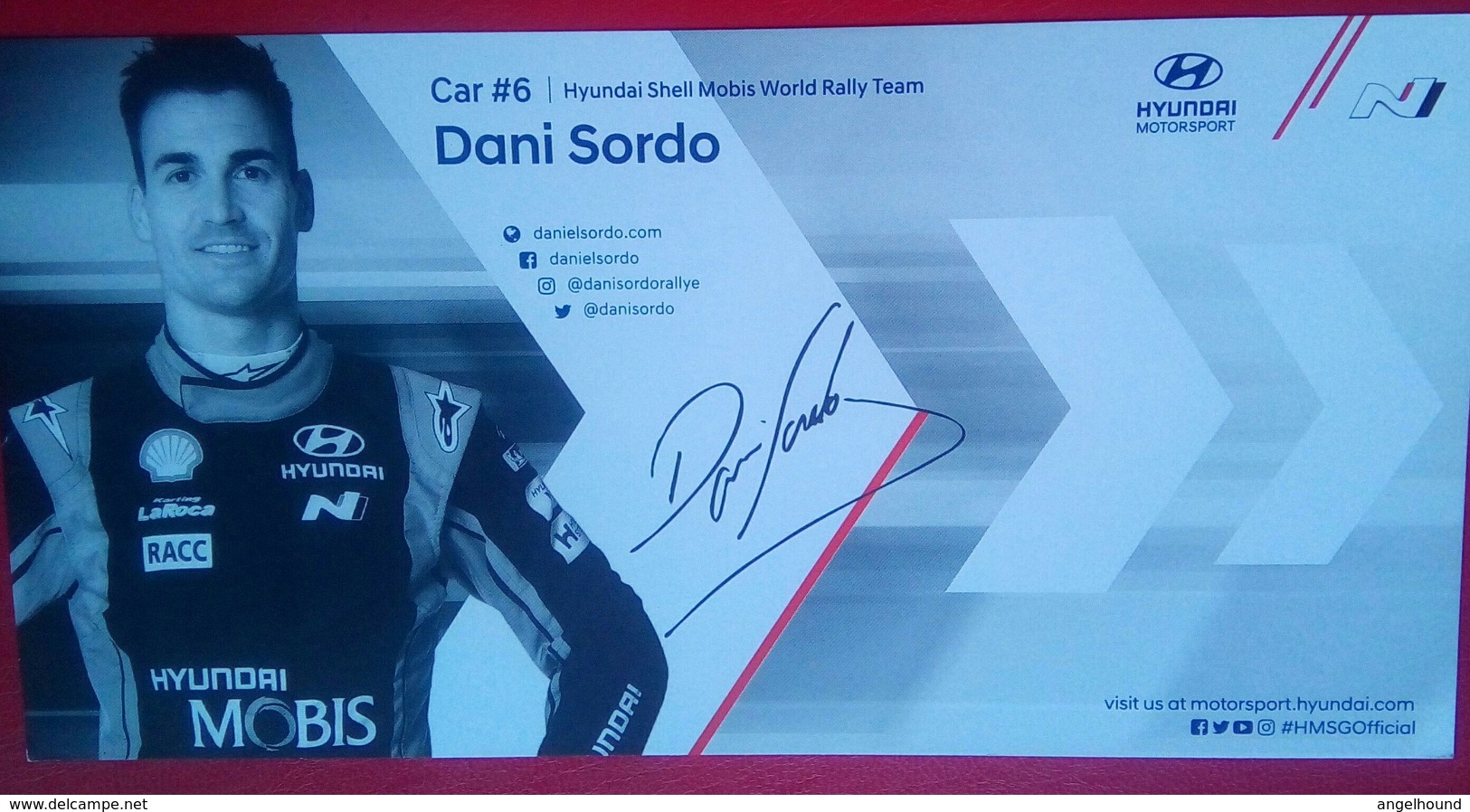 Hyundai Motorsport Carlos Del Barrio  And Dani Sordo - Authographs