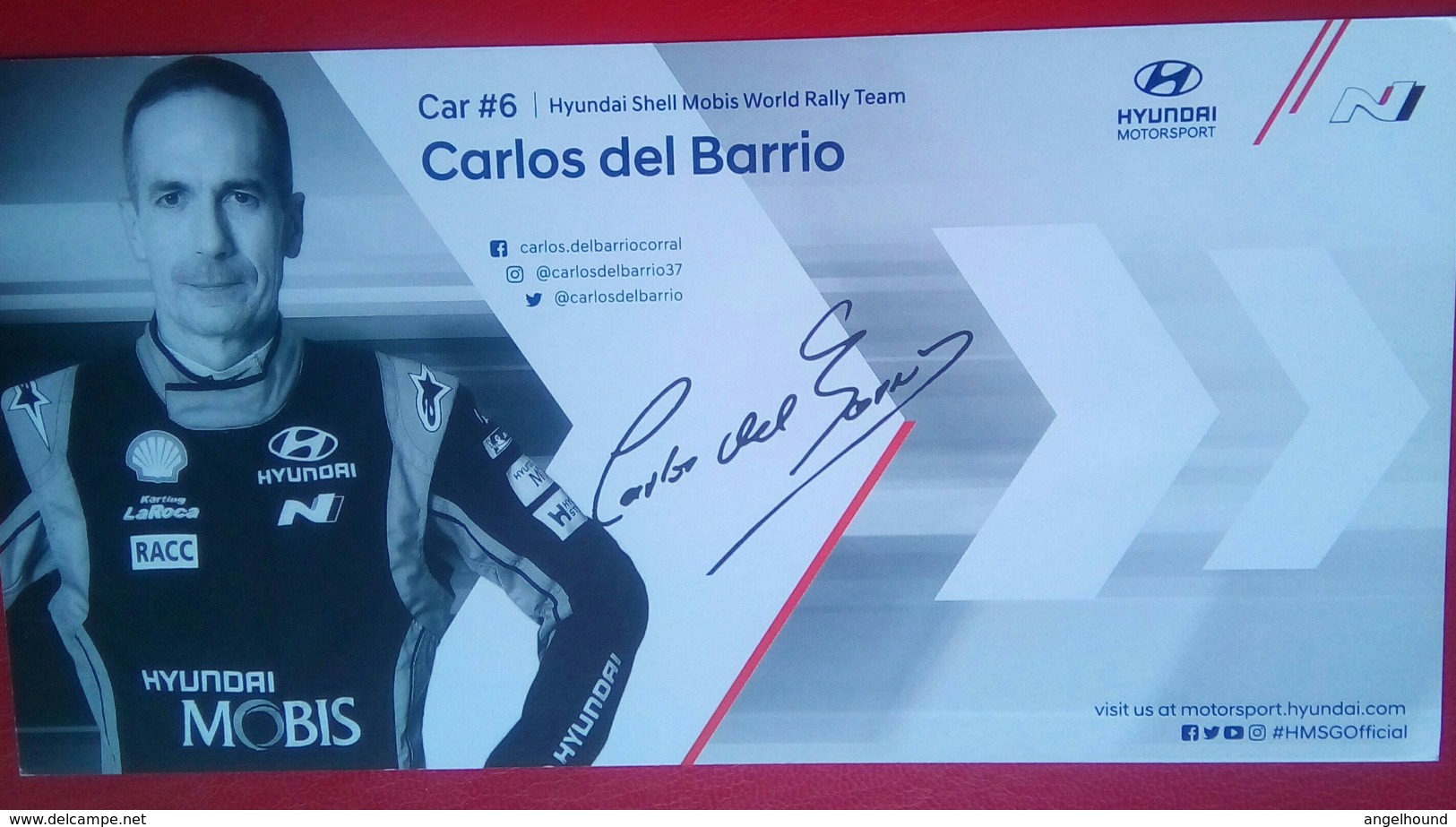 Hyundai Motorsport Carlos Del Barrio  And Dani Sordo - Autógrafos