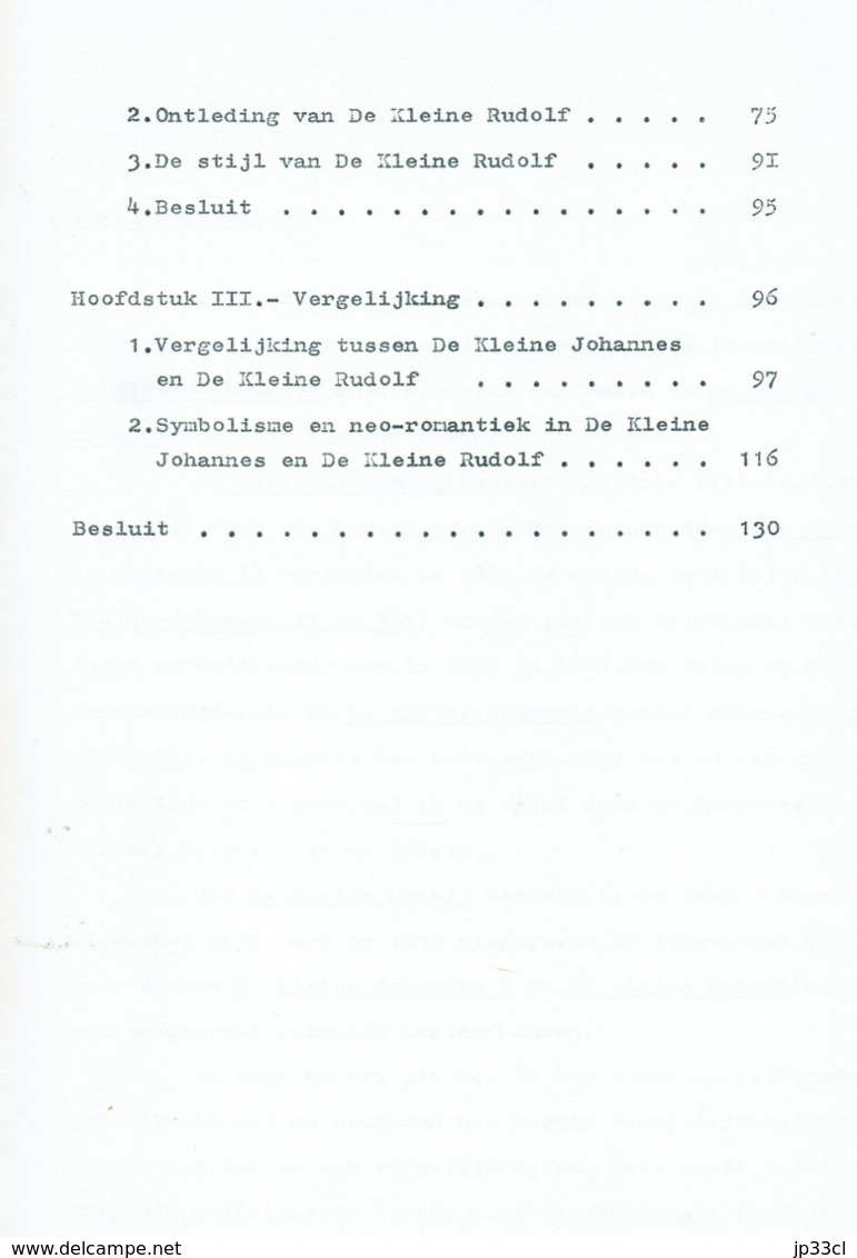 De Kleine Johannes (F. Van Eeden) De Kleine Rudolf (A. Van Der Leeuw) 2 Literaire Werken, 2 Literaire Richtingen - Autres & Non Classés