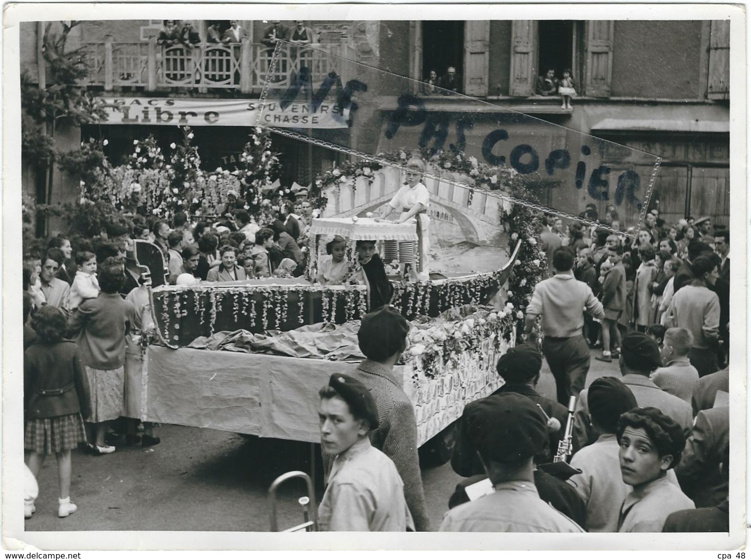 LOZERE : Florac, Fete Votive Du 15 Aout 1954, RARE Photo D'Epoque... - Florac