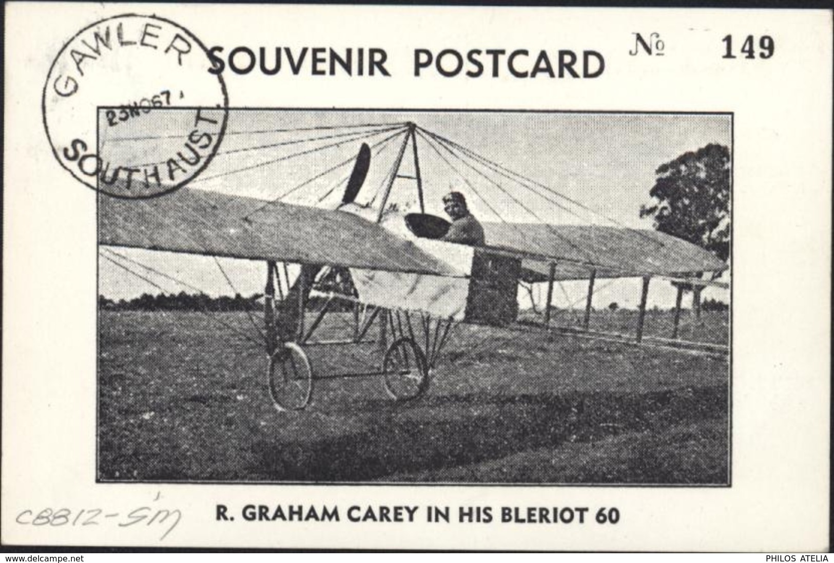 Souvenir Postcard R Graham Carey 50th Anniversary First Official  Airmail In South Australia Adelaide To Gawler YT 323A - Cartas & Documentos