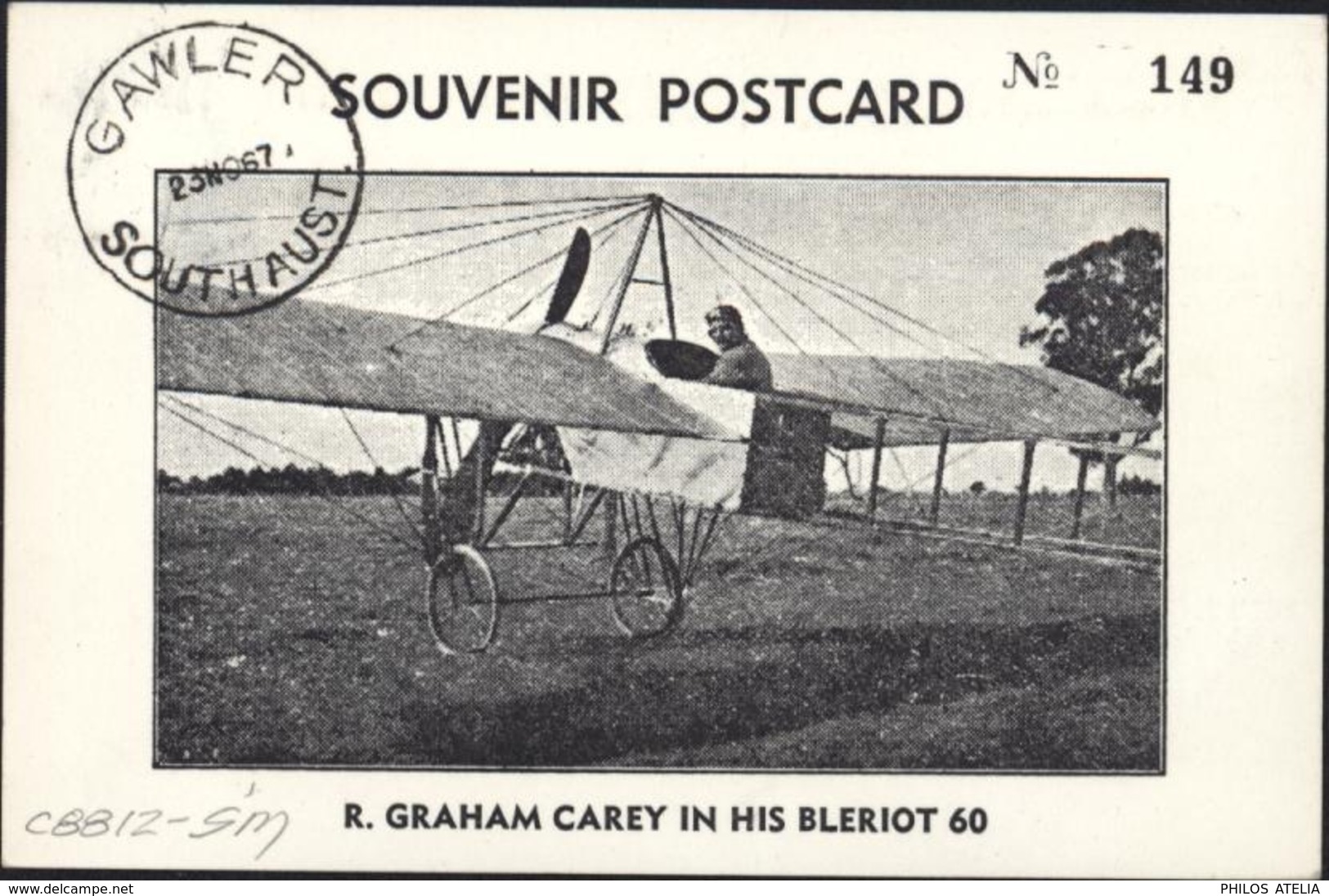 Souvenir Postcard R Graham Carey 50th Anniversary First Official  Airmail In South Australia Adelaide To Gawler YT 323A - Brieven En Documenten