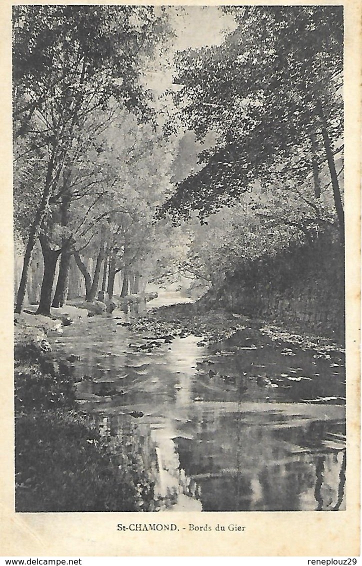 42-cachet Hôpital Aux. N°10 De St Chamond Sur CP De 1914 - Guerra Del 1914-18