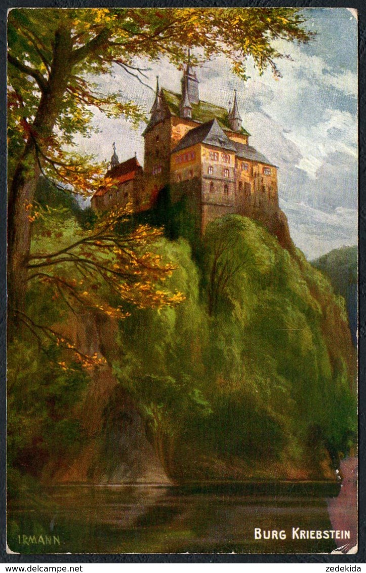 A4561 - Irmann Künstlerkarte - Burg Kriebstein - Verlag Fr. Gabsch Waldheim - Mittweida