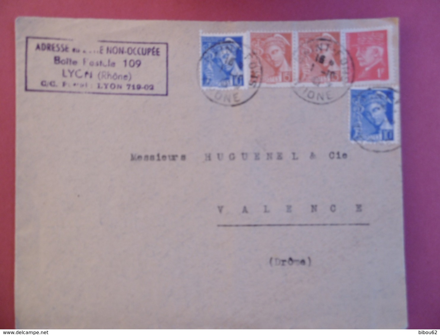 TRES BELLE LETTRE Avec ADRESSE En ZONE NON OCCUPEE  - AFFRANCHISSEMENT   -  GUERRE 1939 - 1945 - Guerre De 1939-45