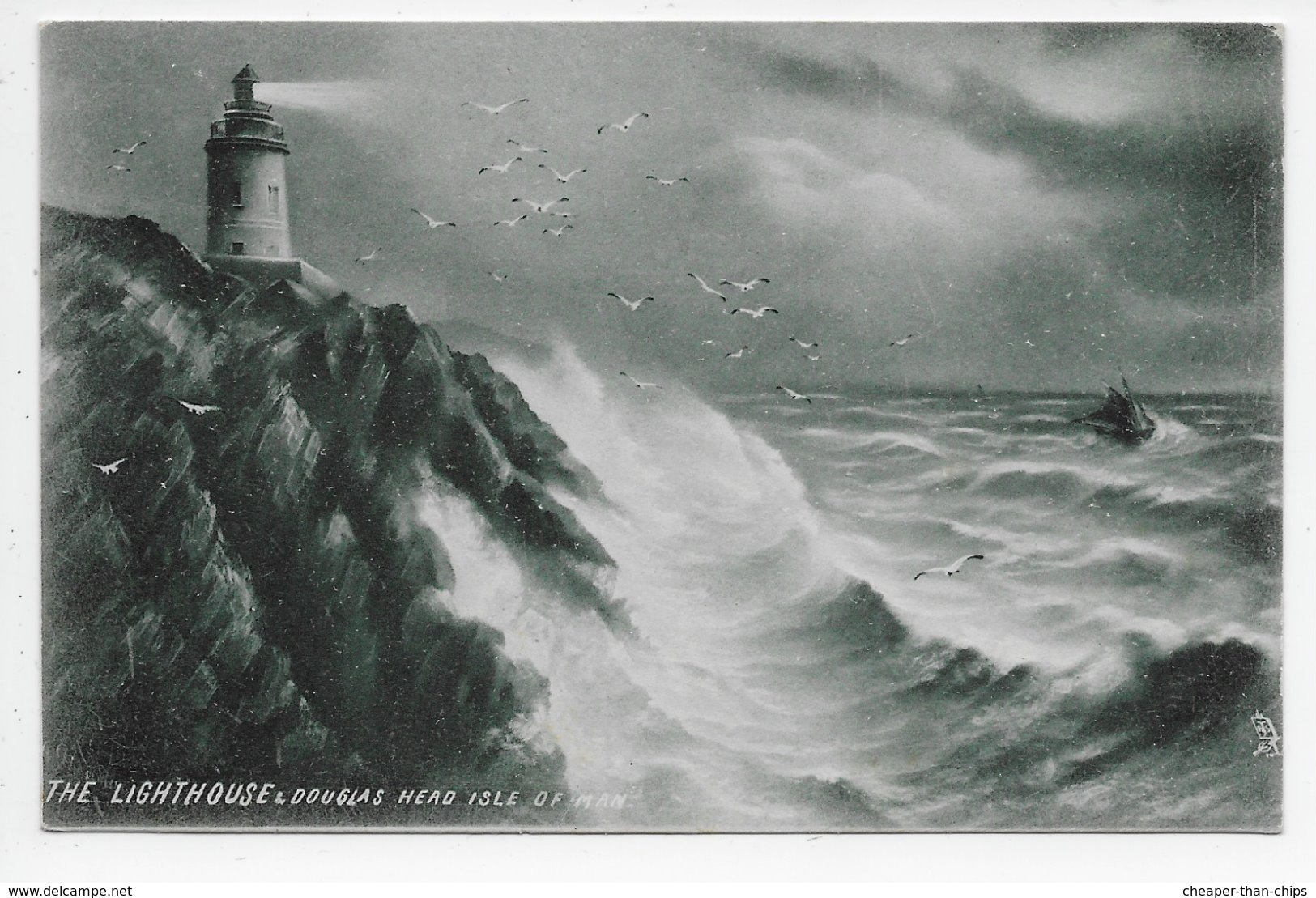 The Lighthouse, Douglas Head - G.E. Newton - Tuck 1114 - Isle Of Man