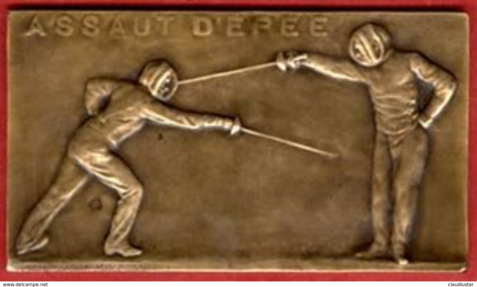 ** PLAQUE  ASSAUT  D' EPEE  -  COQ ** - Escrime