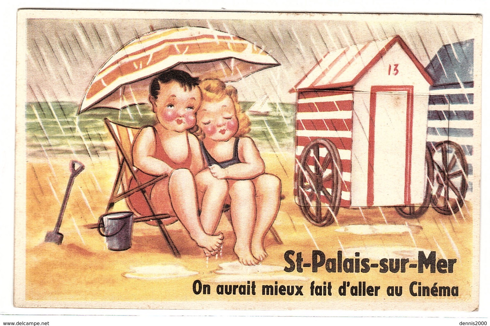 SAINT PALAIS SUR MER (17) - CARTE À SYSTÈME - On Aurait Mieux Fait D'aller Au Cinéma... - ENFANTS - 10 Vues - Ed. CAP - Saint-Palais-sur-Mer