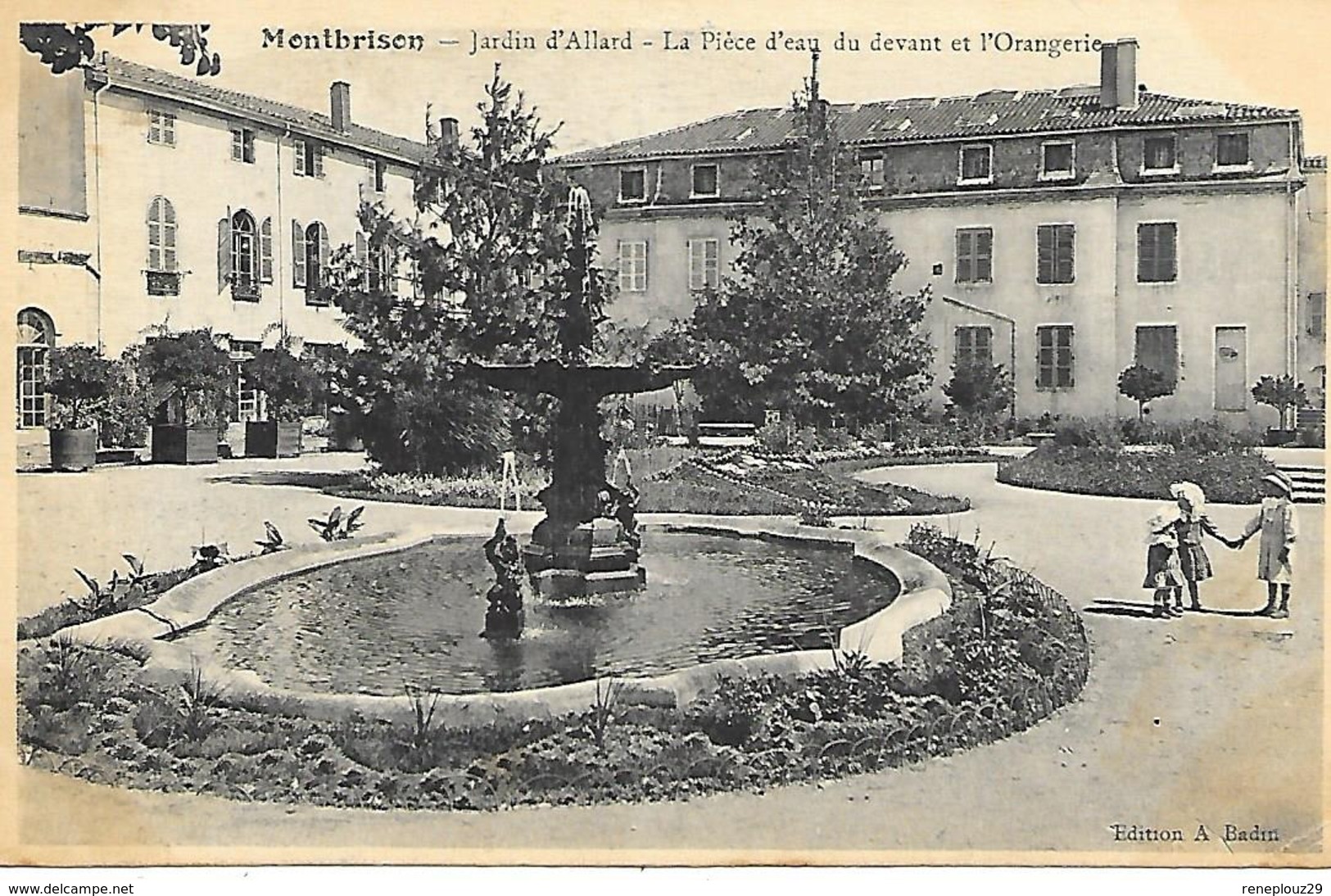 42-cachet Hôpital Temp. N°40 à Montbrison Sur CP De 1915.(manuscrit :6/1/14- Erreur Probable) - Guerra Del 1914-18