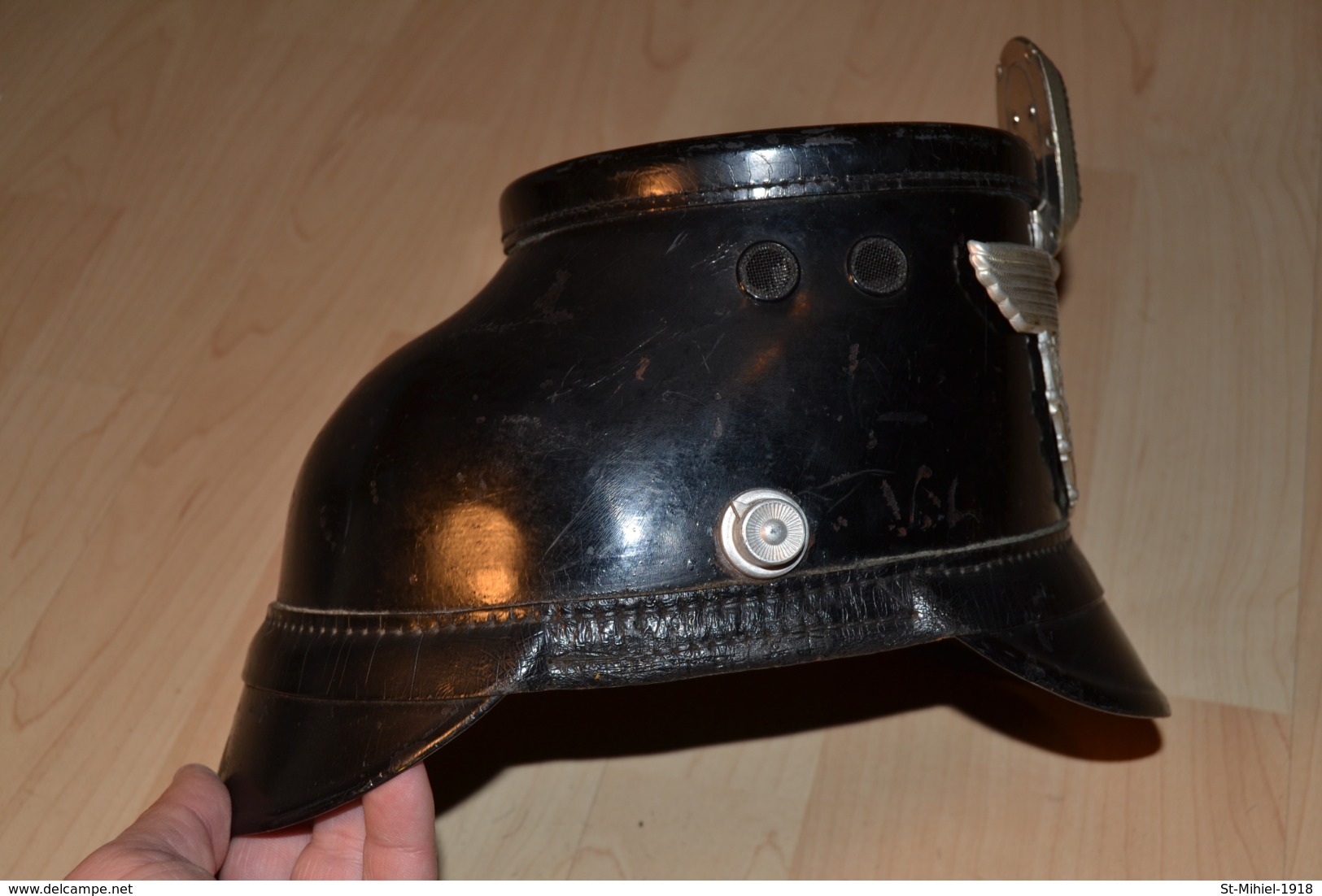 Shako de la polizei de Berlin années 30/40 bien marqué du fabricant Erel à l'intérieur