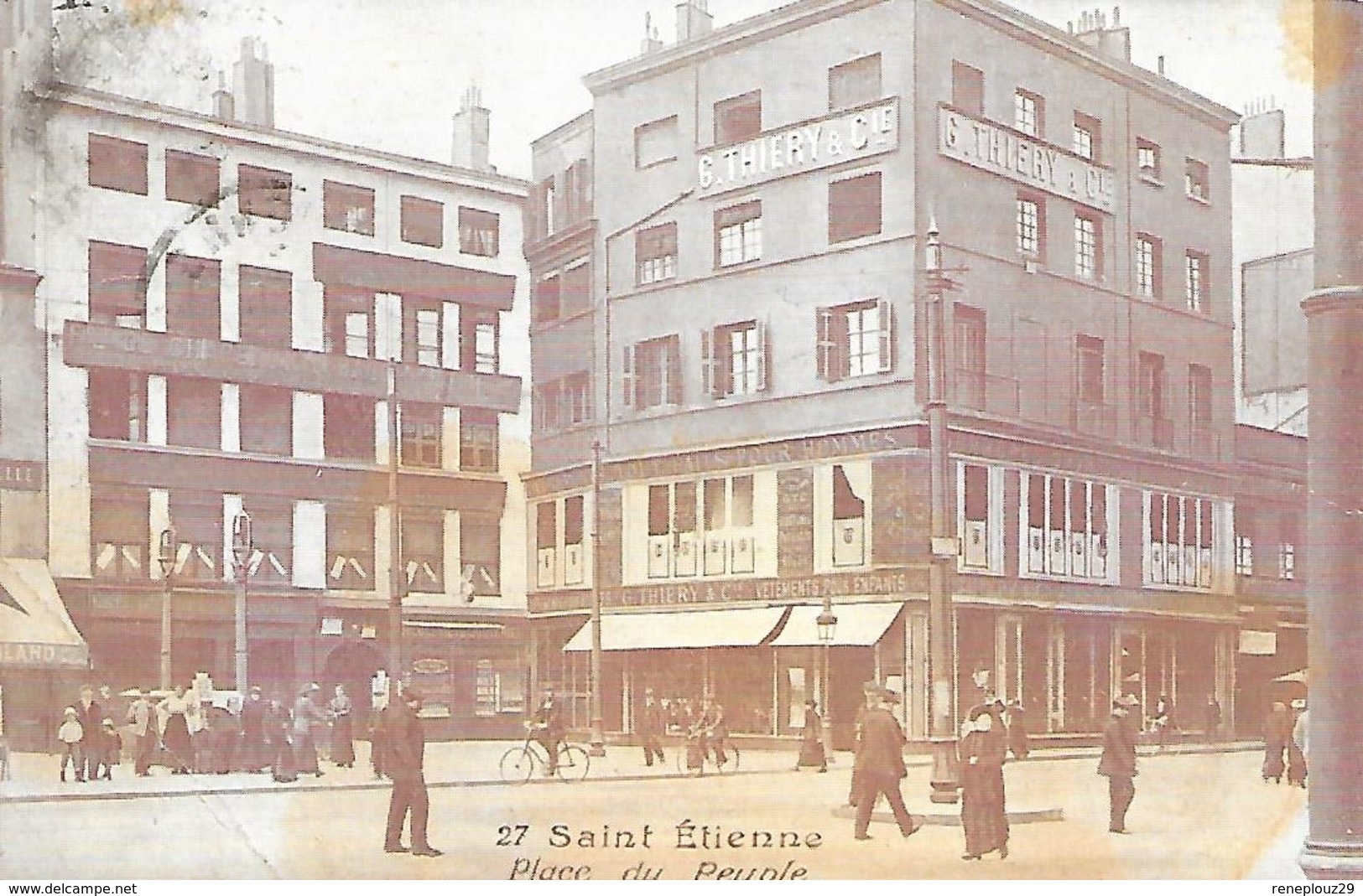 42-cachet Hôpital Aux. N°6 -Hotel Des Ingénieurs à St Etienne Sur CP De 1918 - Guerra Del 1914-18