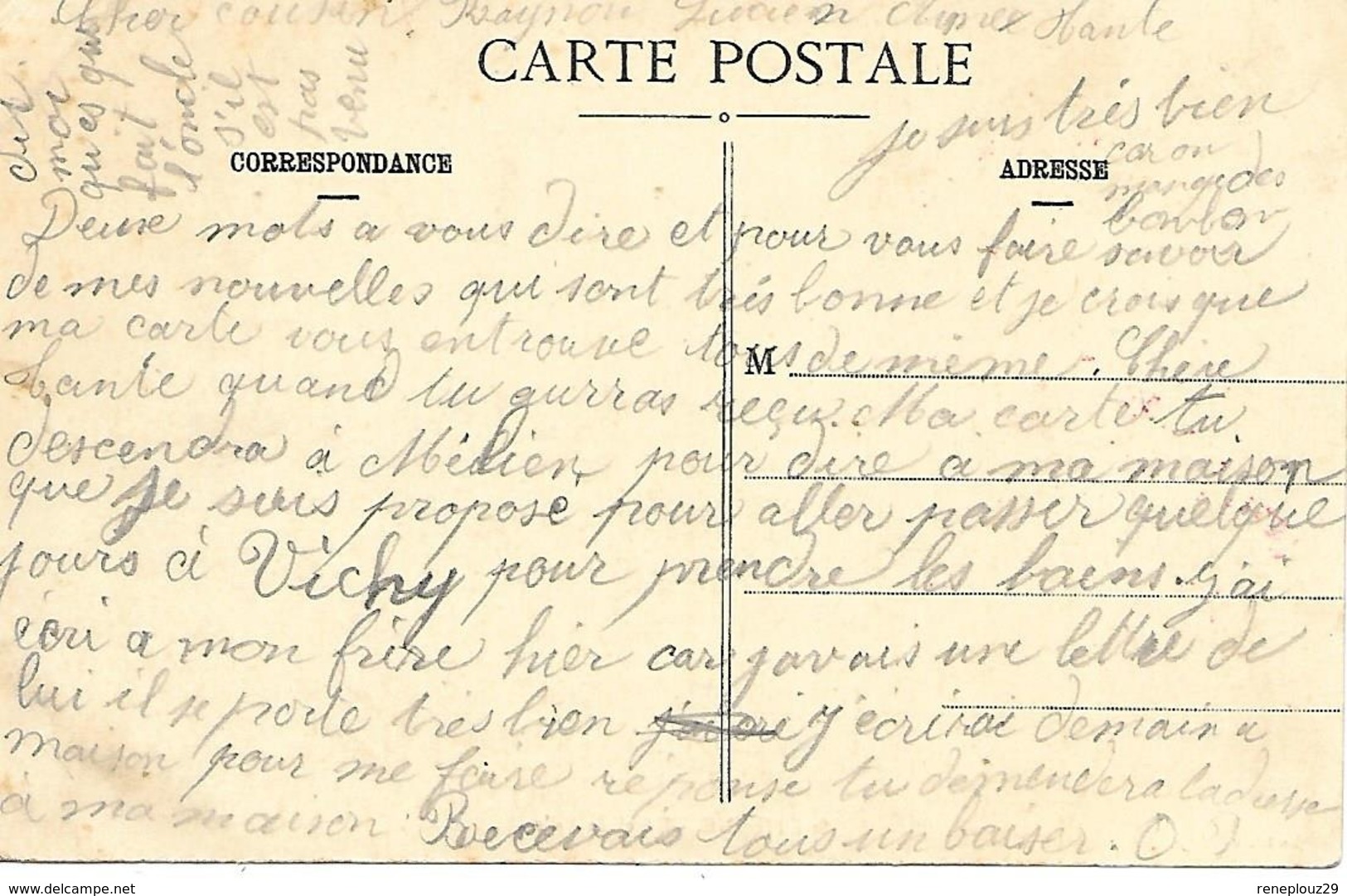 42-cachet Hôpital Temp N°28 à St Etienne Sur CP De 14/18 - Guerra Del 1914-18