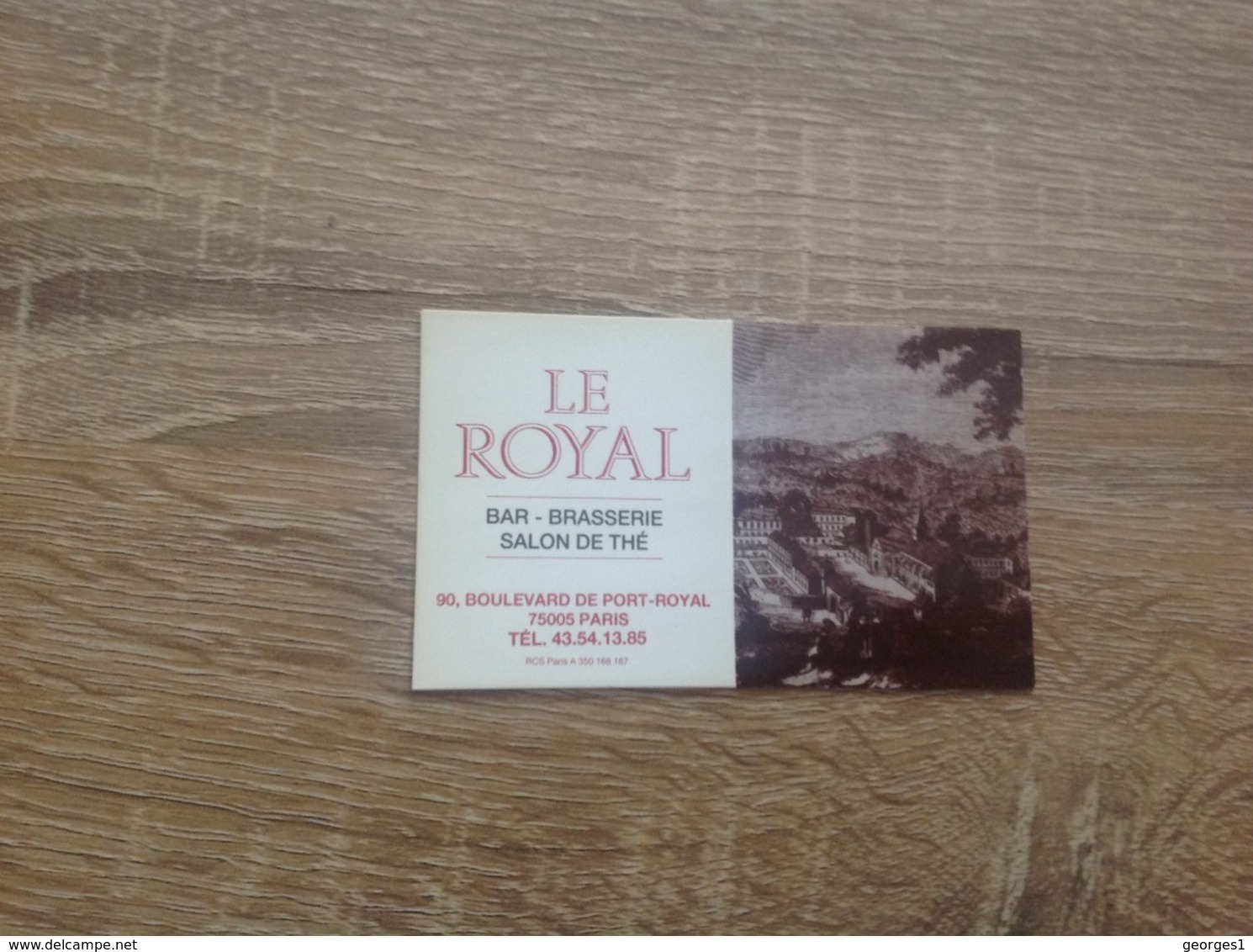 Carte De Visite De Bar Brasserie Salon De The  Le Royal   Paris  5eme - Cartes De Visite