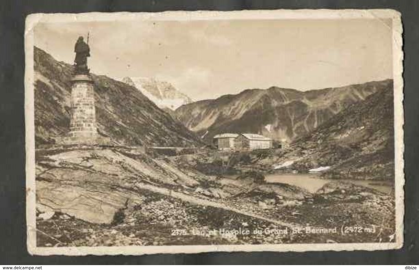 Carte Postale. Suisse. Lac Et Hospice Du Grand St Bernard. 2472 M. Etat Moyen. - Monumenten