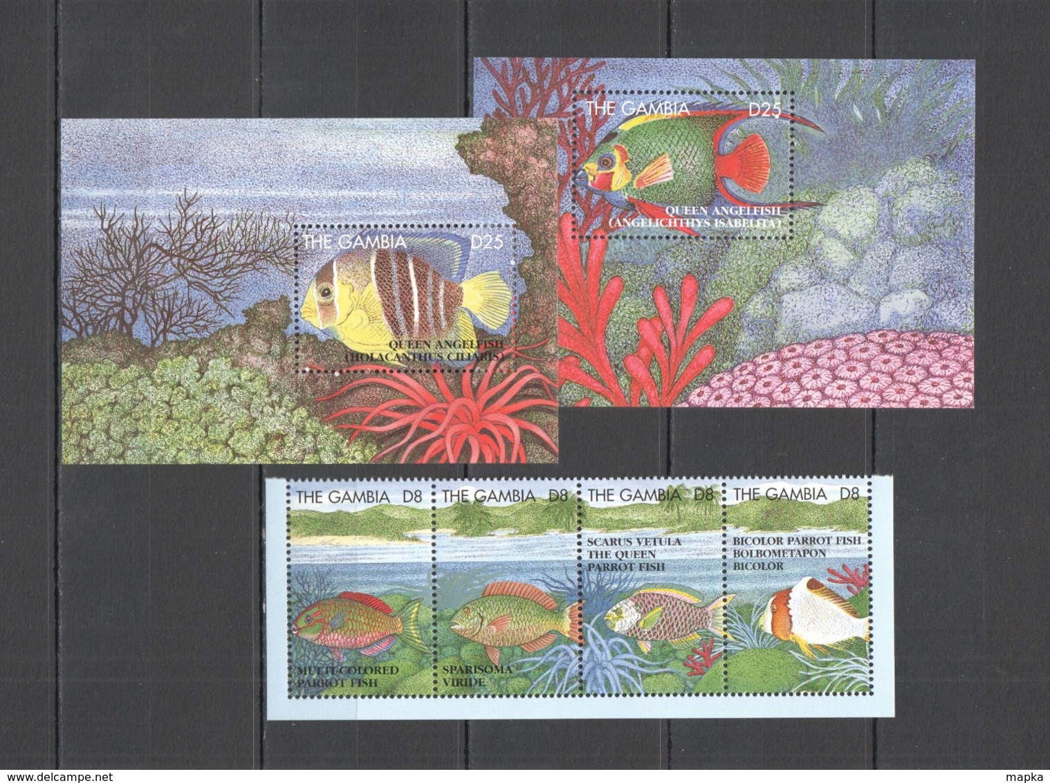 X1218 GAMBIA FAUNA FISH & MARINE LIFE !!! 2BL+1SET MNH - Meereswelt