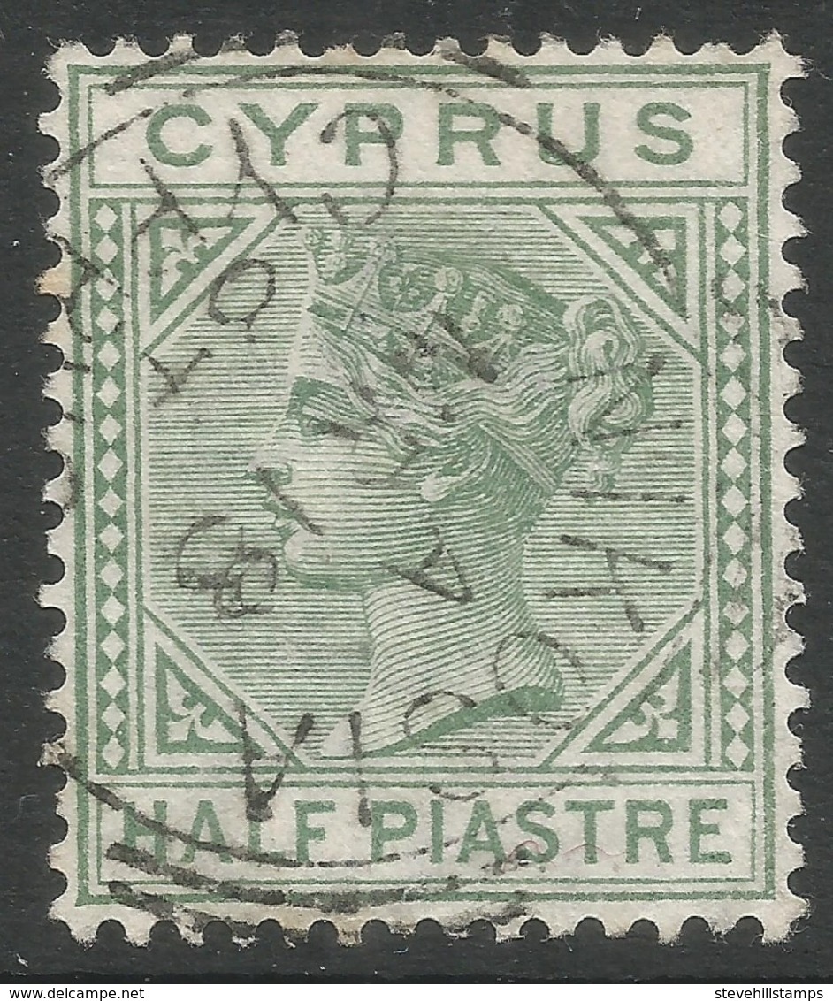 Cyprus. 1892-4 QV. ½pi Used. Crown CA W/M SG 31 - Cyprus (...-1960)