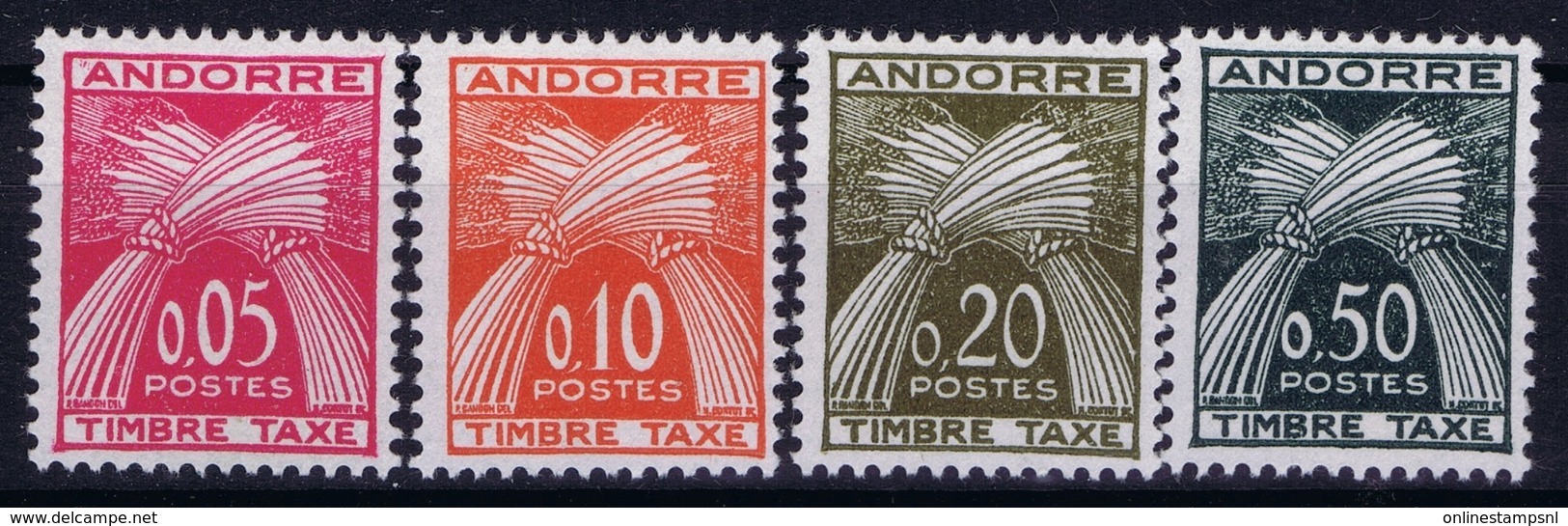 Andorre Mi 42 - 45  Tax  Postfrisch/neuf Sans Charniere /MNH/** - Ongebruikt