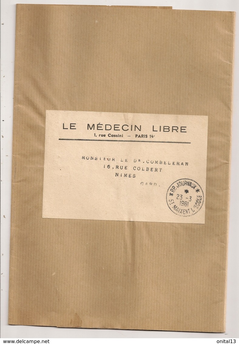 CACHET PP JOURNAUX /  ST SAINT MAIXENT L'ECOLE 1961 E27 - Journaux