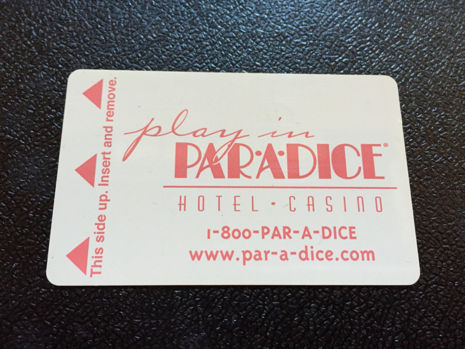 Hotelkarte Room Key Keycard Clef De Hotel Tarjeta Hotel  PARADICE   Casino EAST PEORIA - Ohne Zuordnung