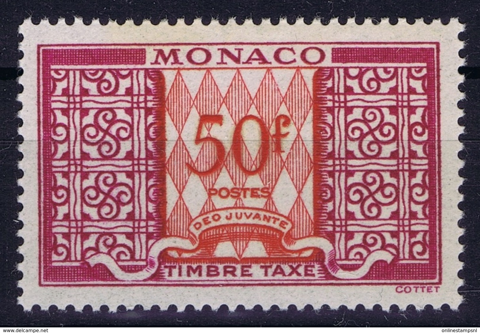 Monaco Mi 39 Timbre Tax   Postfrisch/neuf Sans Charniere /MNH/** 1950 - Strafport