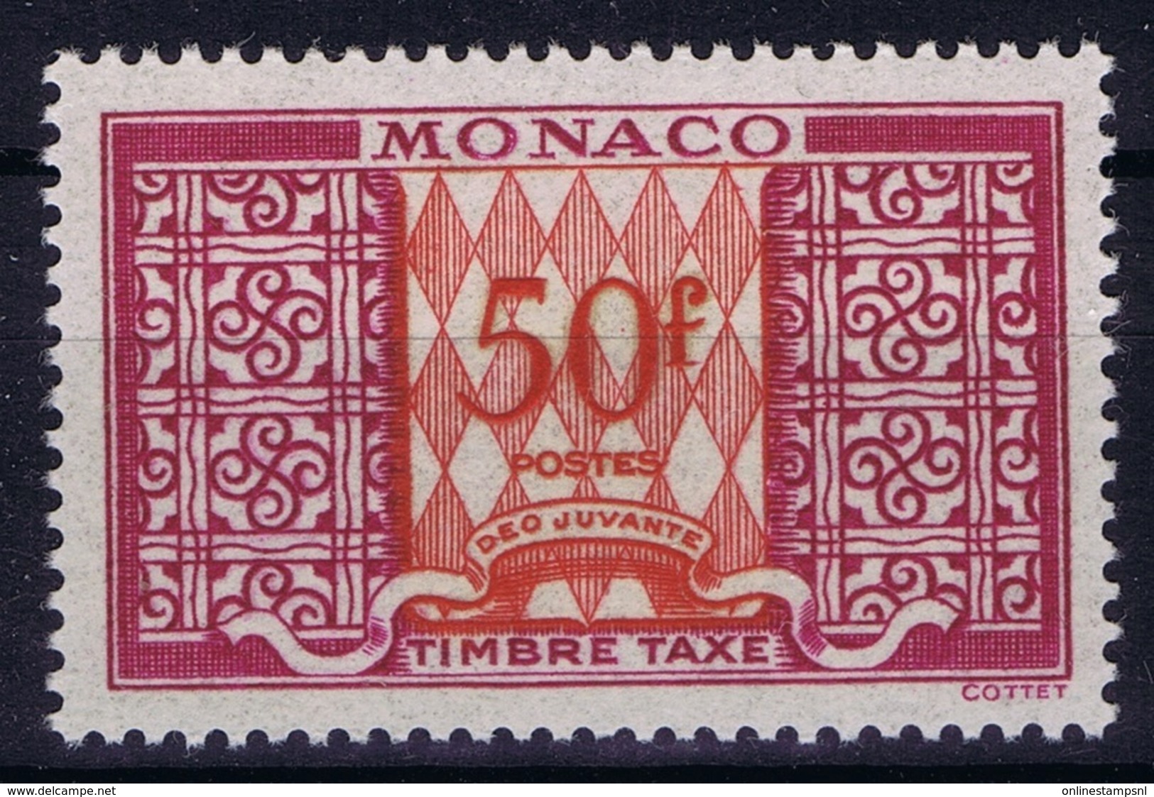 Monaco Mi 39 Timbre Tax   Postfrisch/neuf Sans Charniere /MNH/** 1950 - Segnatasse