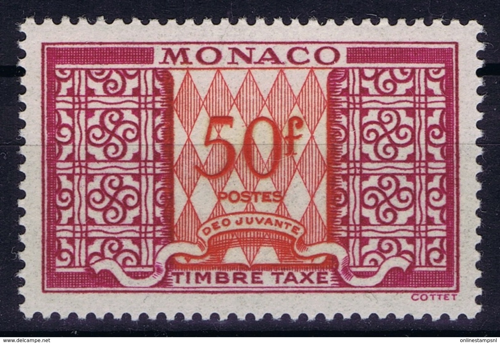 Monaco Mi 39 Timbre Tax   Postfrisch/neuf Sans Charniere /MNH/** 1950 - Portomarken