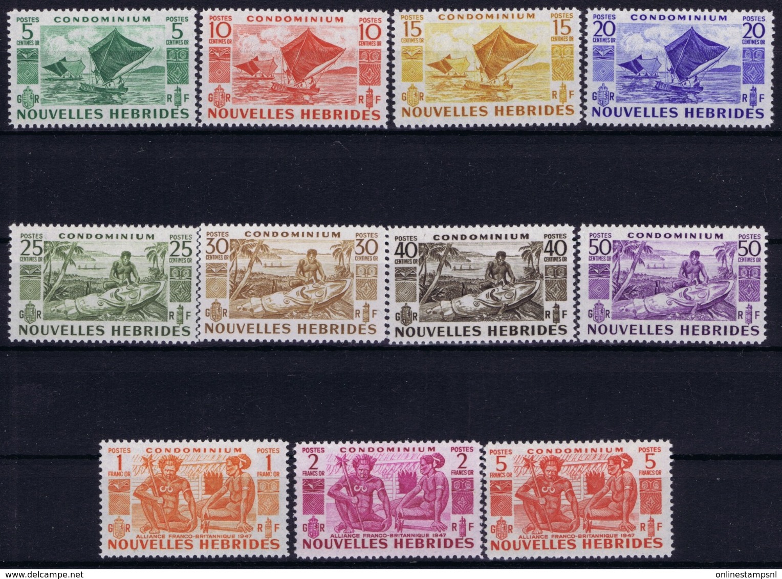 Nouvelles-Hébrides Yv 144 - 154   Postfrisch/neuf Sans Charniere /MNH/** 1953 - Nuovi