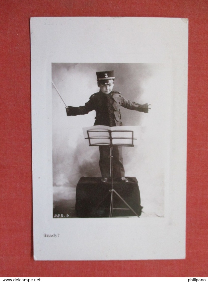 RPPC   Ready  Young Boy Music Conductor    Ref 3669 - Sonstige & Ohne Zuordnung