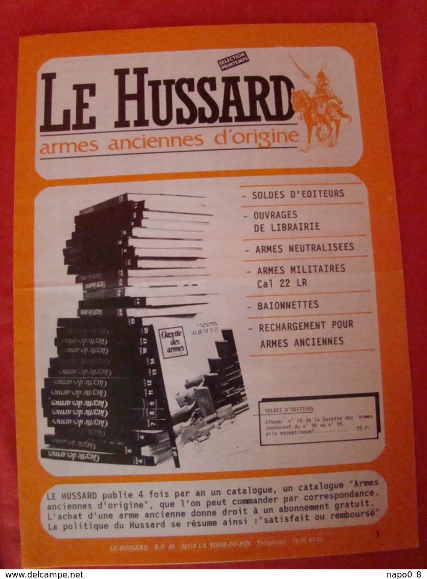 lot de 9 magazines  "LE HUSSARD" armes anciennes d'origine années 1982- 1991