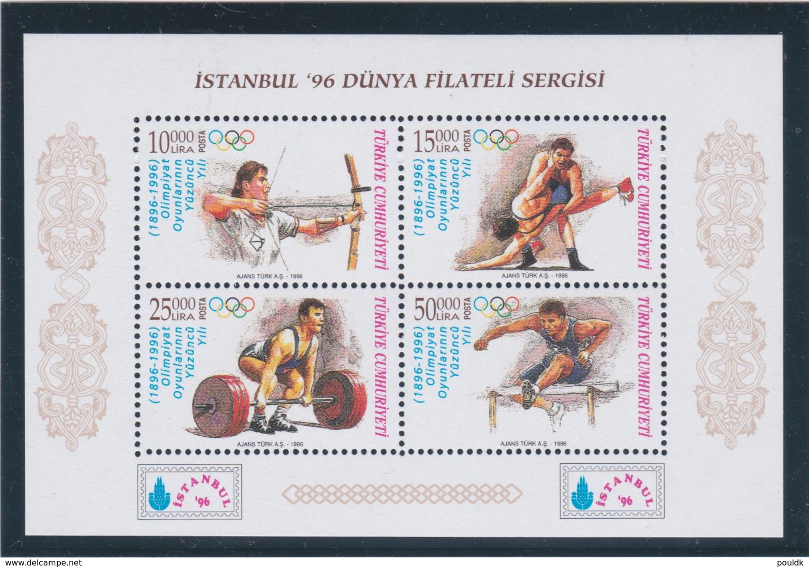 Turkey 1996 Atlanta Olympic Games Souvenir Sheet MNH/** (H58) - Verano 1996: Atlanta