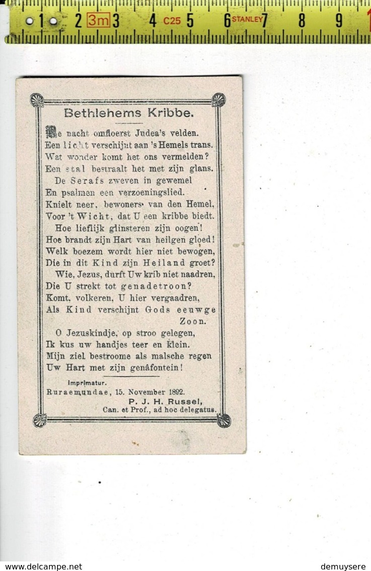 MAP 128 - ET VERBUM CARO FACTUM EST 1892 - Devotieprenten