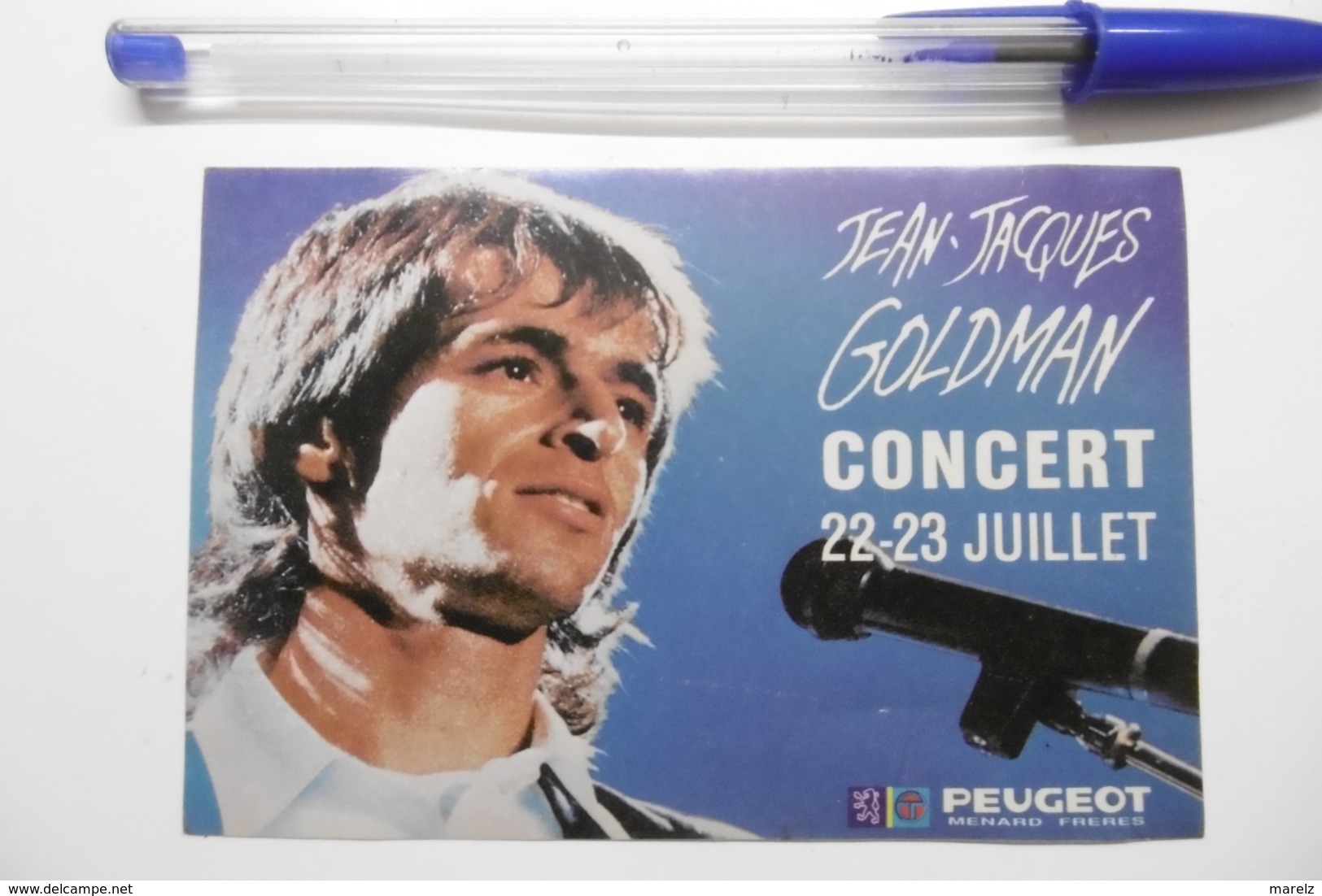 Autocollant Stickers - Artiste Chanteur Jean-Jacques GOLDMAN Avec PEUGEOT MENARD FRERES - Autocollants