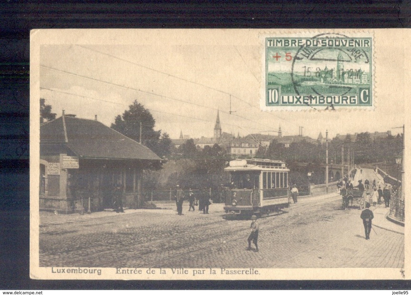 Luxembourg Luxemburg - Entree De La Ville Par La Passerele - Tram - 1921 - Altri & Non Classificati